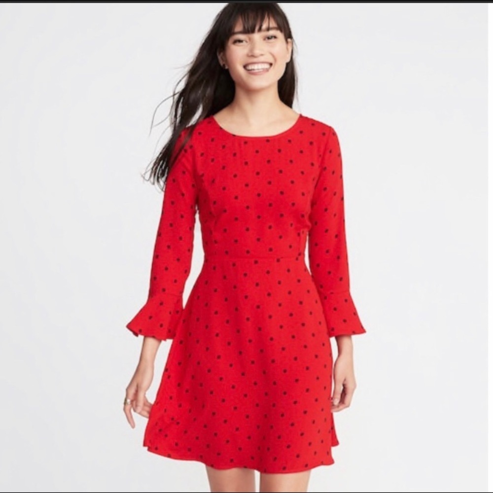 Old Navy XS Red Polka Dot Dress